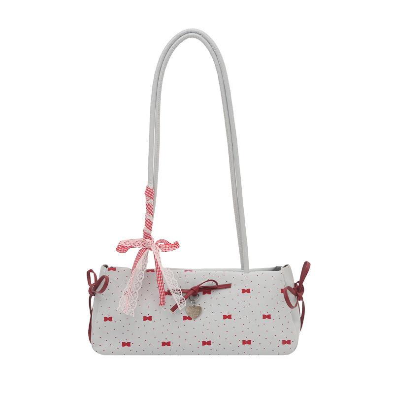 Fashion versatile sweet bow underarm bag women's 2025 summer simple niche high-end single shoulder handbag