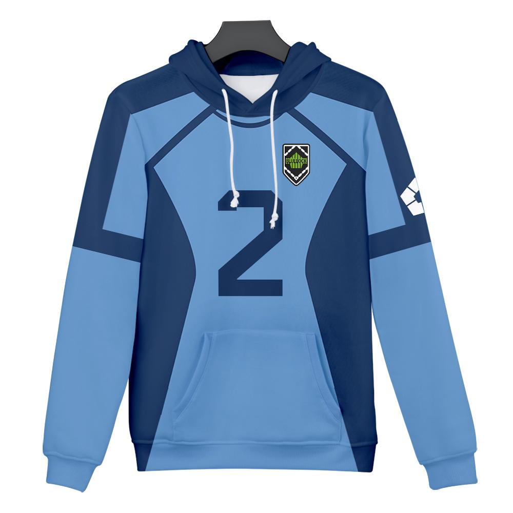 Anime Blue Lock 3D Print Hoodies Homens Mulheres Moda Casual Oversized Hoodie Pullovers Moletons Com Capuz Agasalhos Roupas Masculinas