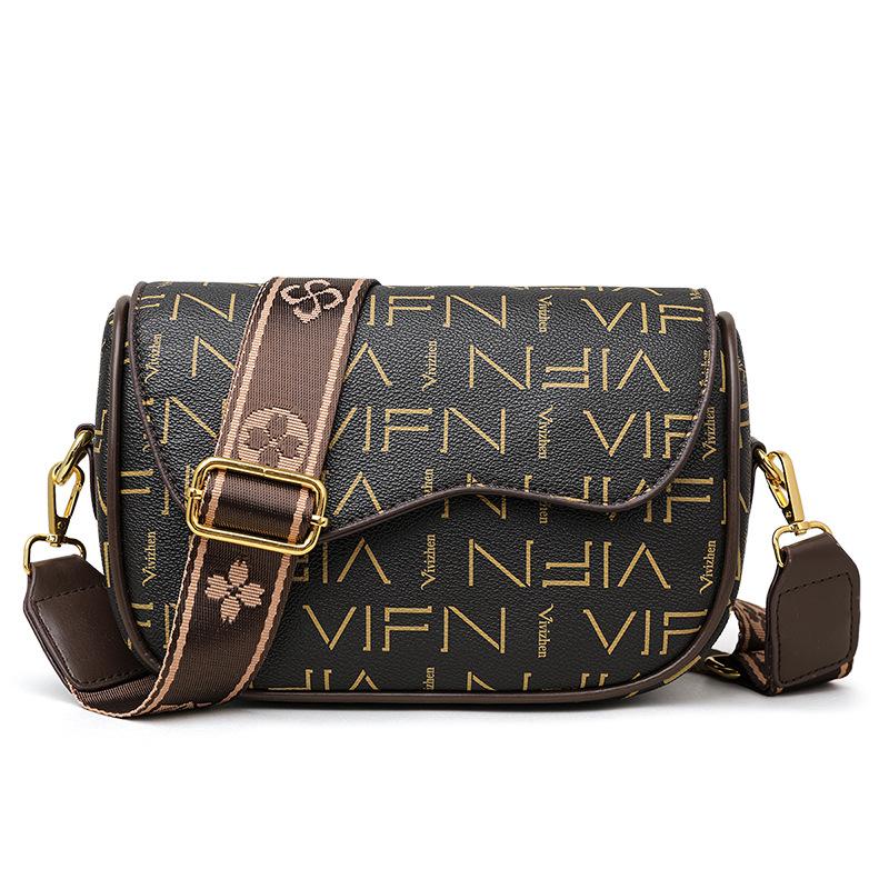 Vintage bedruckter Brief vielseitige kleine quadratische Tasche