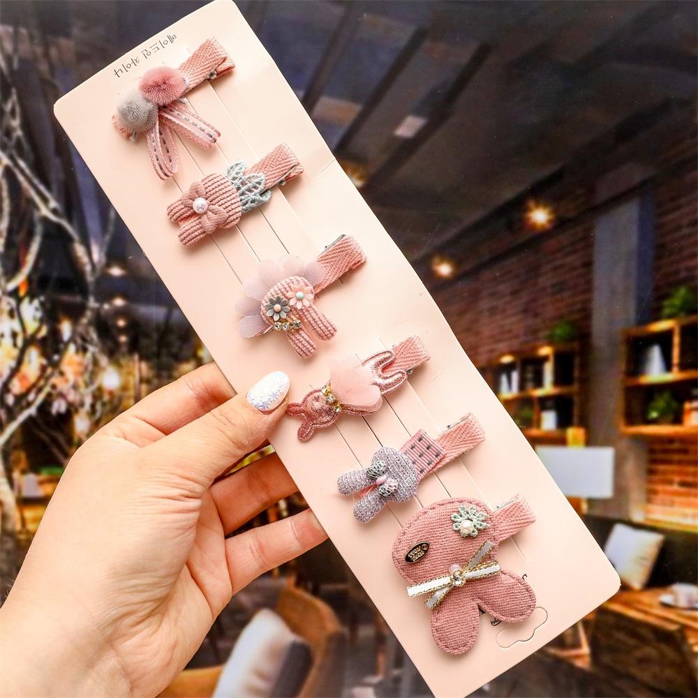 Kawaii Cartoon Princess Children Hairpins Set Girls Kids Flower Hair Clips Pin Accessories Barrettes Hairclip Headdress Headwear