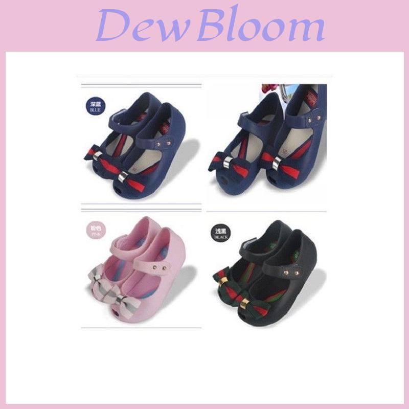 Charming Mini Melissa Girls British College Wind Bow Tie Kid Shoes For Stylish Children