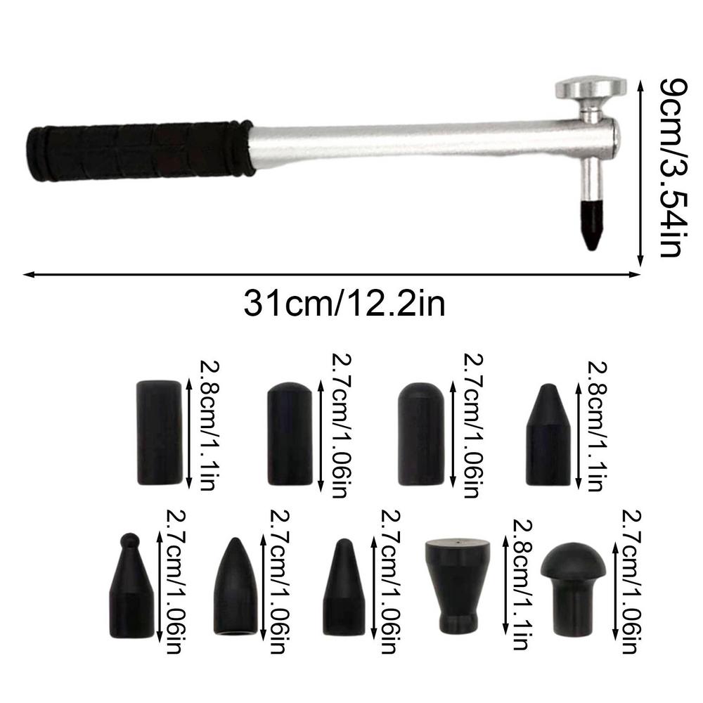 Metal Car Dent Repair Tools  Auto Body Repair Dent Puller Tool Kit Slide Hammer Dent Puller Car Dent Removal Hammer With 9 Heads