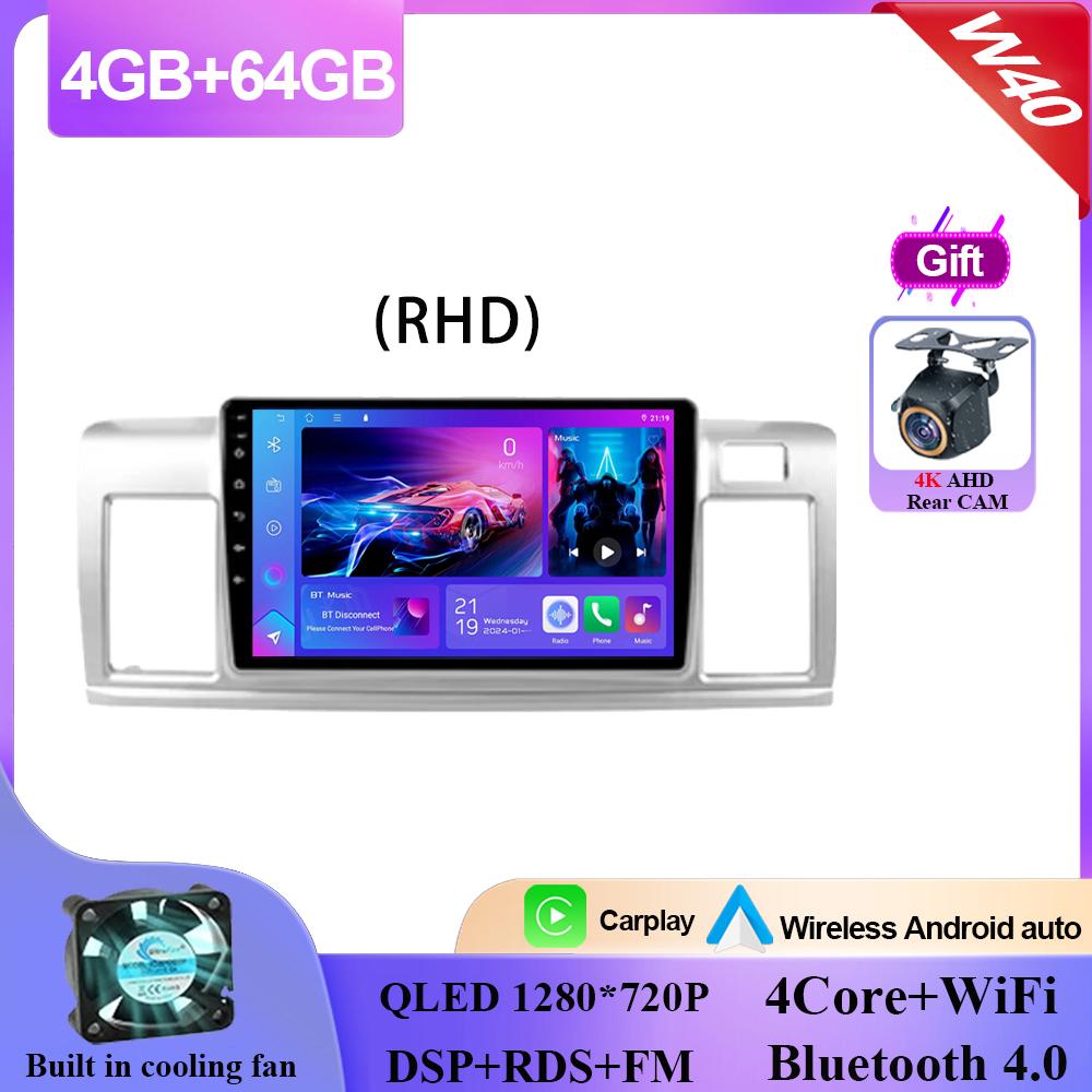 Carplay Android 14 For Toyota Raum 2 Z20 2003 - 2011 RHD Android Auto Radio Stereo Multimedia Player Navigation GPS NO 2din DVD