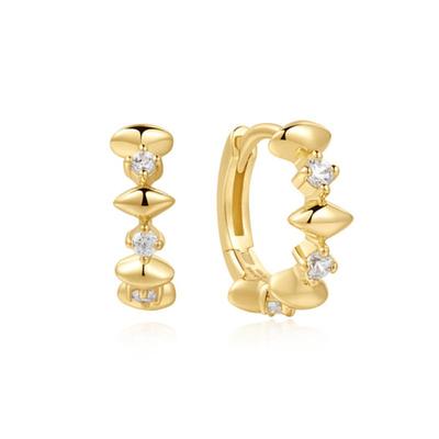 ANIA HAIE Gold Funkeln 925 Silber Ring Ohrringe E061-05G