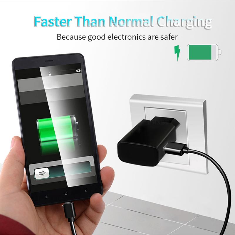 Hurtiglader EU-plugg For OPPO A93 A52 A53 A73 A5 A9 Reno 2 2Z 3 4 Pro USB Reise Telefonadapter 2A Type-c USB Ladekabel