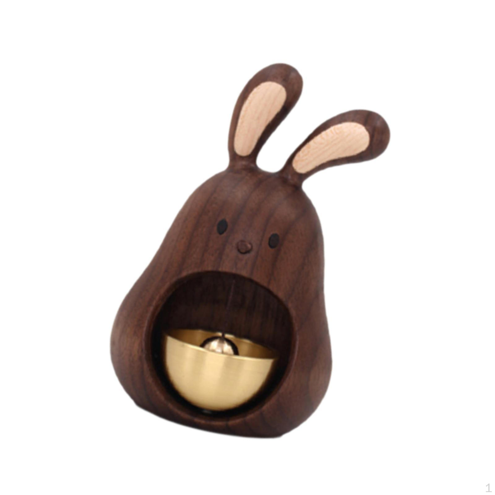 

Деревянный дверной звонок, украшение, подвеска, колокольчик, предметы интерьера, поделки, подарок, подвесной колокольчик, кролики, декор для Dark Brown