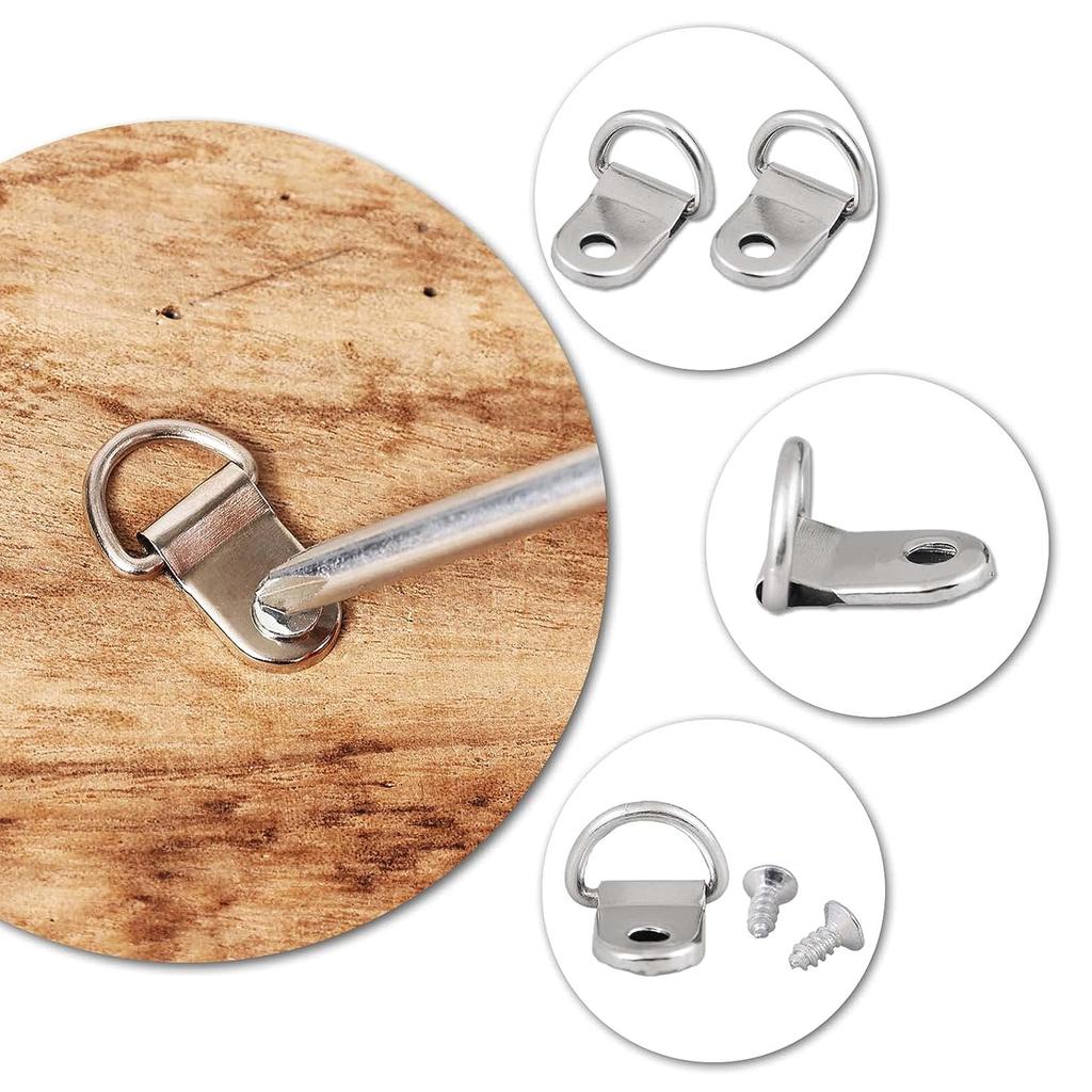 100 ks Věšáky na obrazy Silná poniklovaná sada drátů na rámy se šrouby Plátěný háček Nástěnný držák Věšáky pro nástěnnou dekoraci