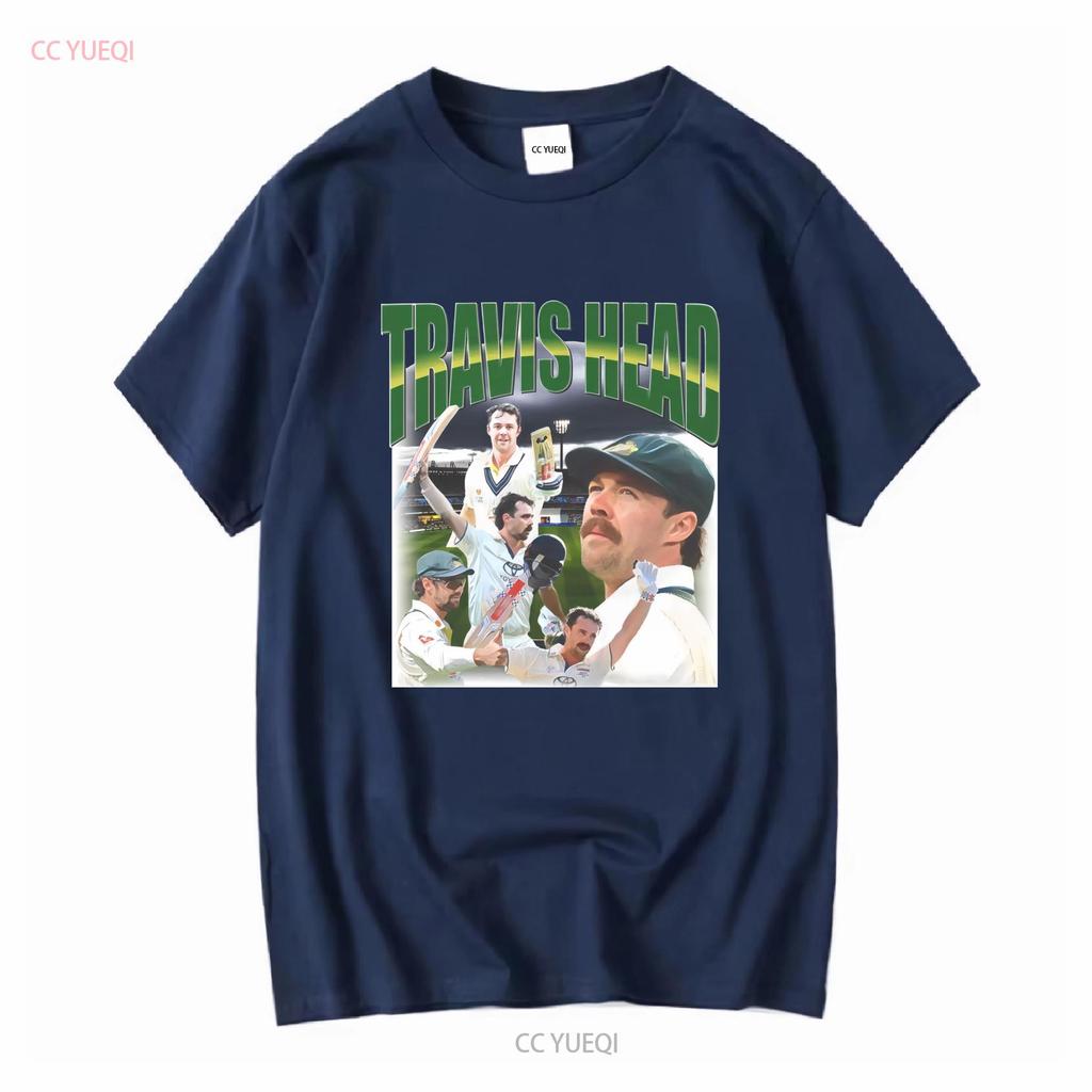 Travis Head Australian Cricket T Shirt Long or Short Sleeves Vintage Washed Comfortable Stretched Soft Casual Versatile