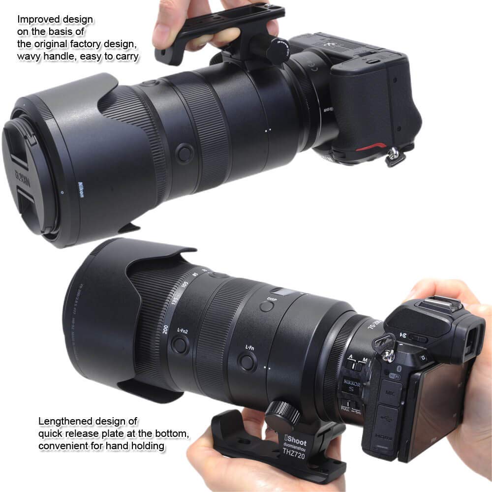 iShoot Camera Ring Tripod Mount Tripod Mount Ring Lens Support Collar Lens Bracket Collar Tripod Socket Compatible with Nikon Nikkor Z VR Ball Head