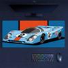 Gulf Racing Art Mouse Pad, Large Gaming Desk Mat, Non-slip XXL Mousepad for Laptop & Tablet, Mini PC Playmat with Stitched Edges