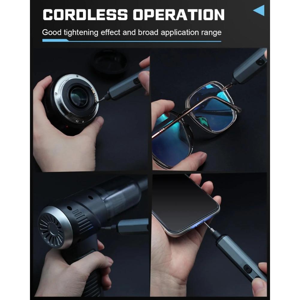 68-in-1 Precision Electric Screwdriver Set with 64 Magnetic Bits 5 Torque Adjustable Mini Power Tool for IPhone Watch Camera PC