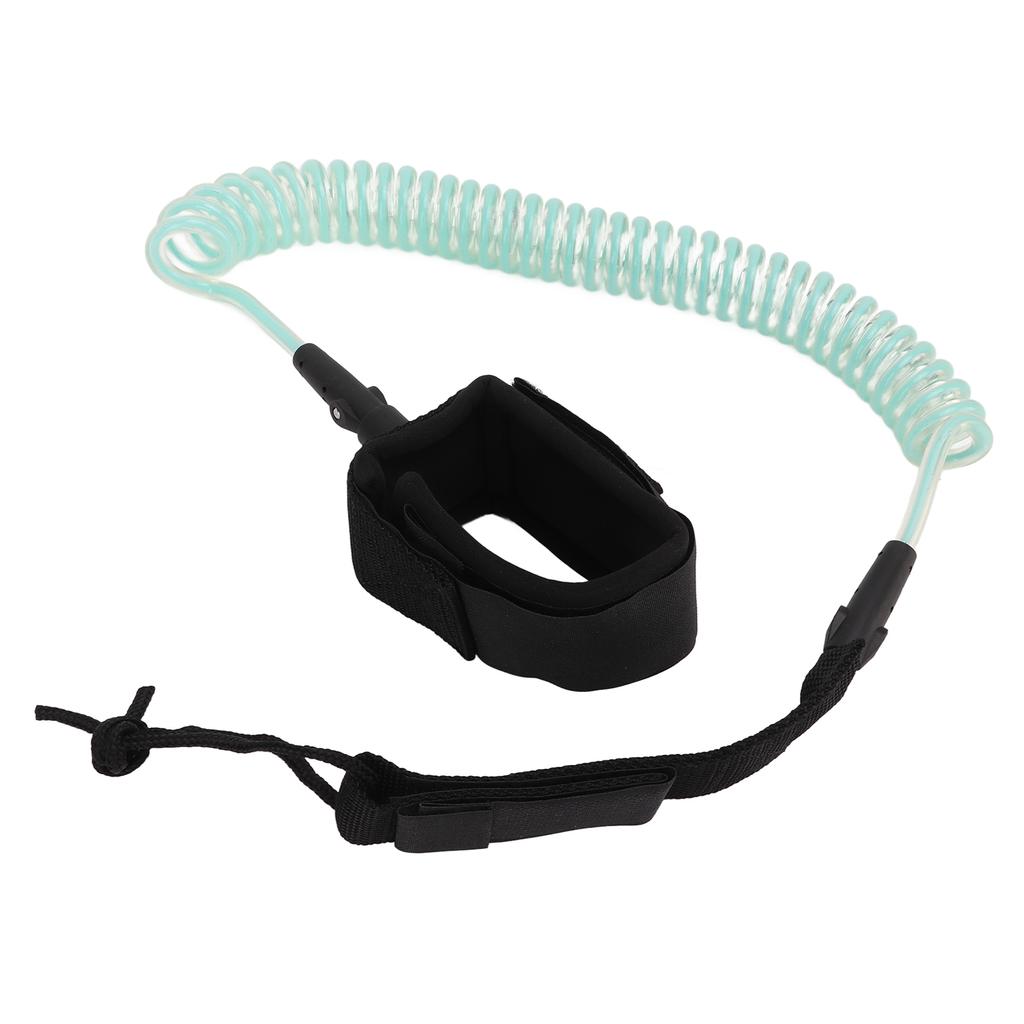 7mm 10Ft Surfing Foot Rope Adjustable Elastic TPU Surfboard Leg Straps Stand Up Paddle LeashTransparent Light Blue