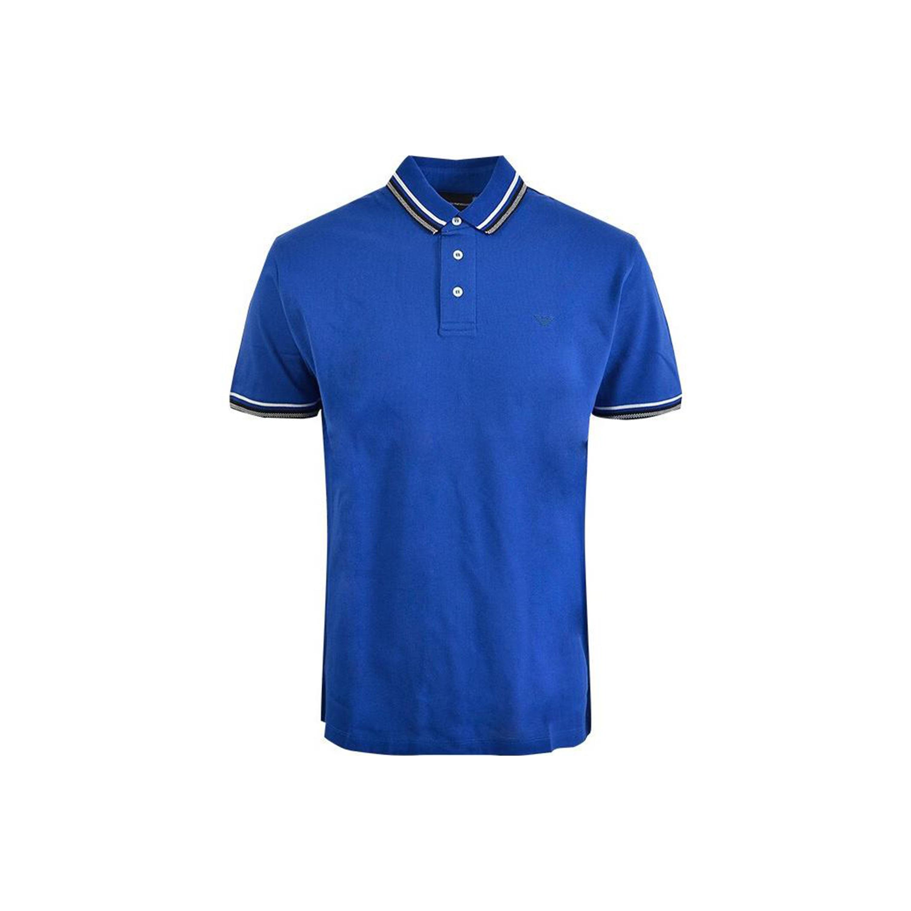Emporio Armani Effen Kleur Logo Korte Mouw Poloshirt Heren tops Blauw 3K1FL8-1JTKZ-0921 S