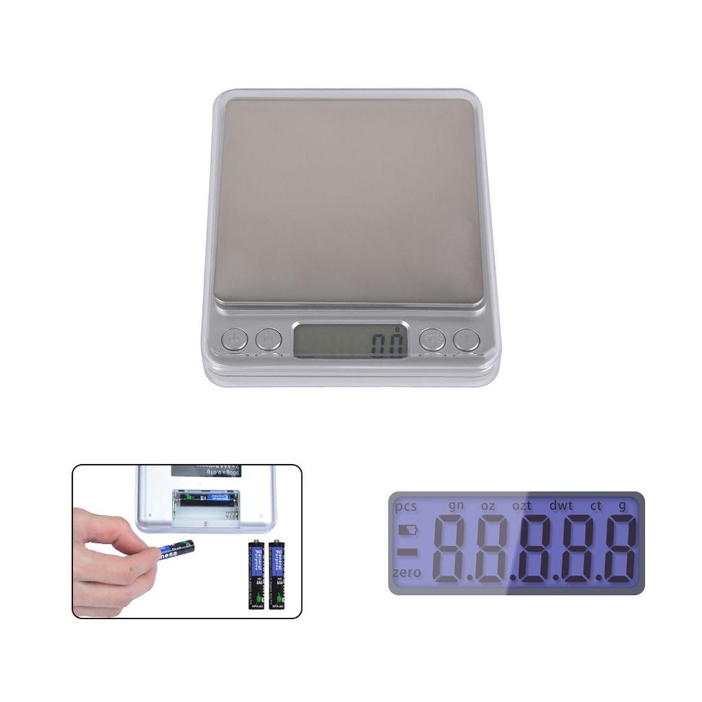 Digital Kitchen Scale 3KG Capacity Electronic Food Scale with LCD Display Stainless Steel Platform Compact Design for Precise Measurement