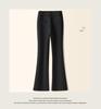 Women's Black High-Waisted Micro-Flare Bell-Bottom Pants – Slimming, Petite Friendly, Perfect for Spring and Autumn
