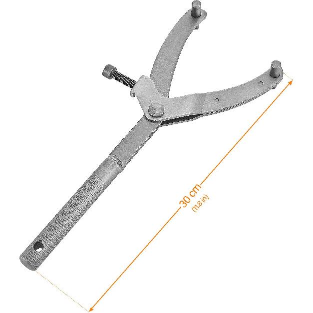 Adjustable Locking Spanner Wrench Clutch, Wrench Holder Hub Rotor Flywheel Sprocket Spanner Wrench Set Fan Clutch Removal Tool for Scooter Motorcycle