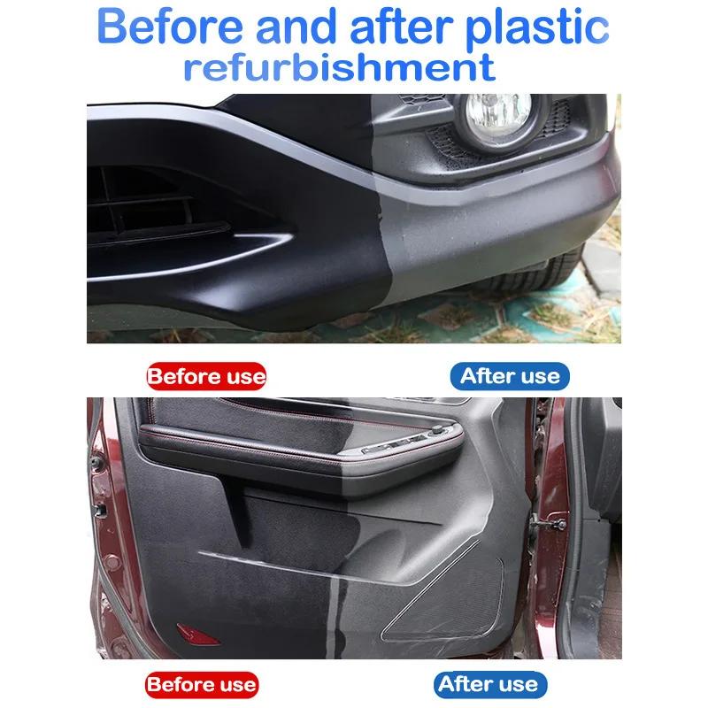 Car Plastic Restore Coating Agent Auto Plastic Rubber Restorer Back To Black Gloss Auto Polish and Repair Coating Renovator