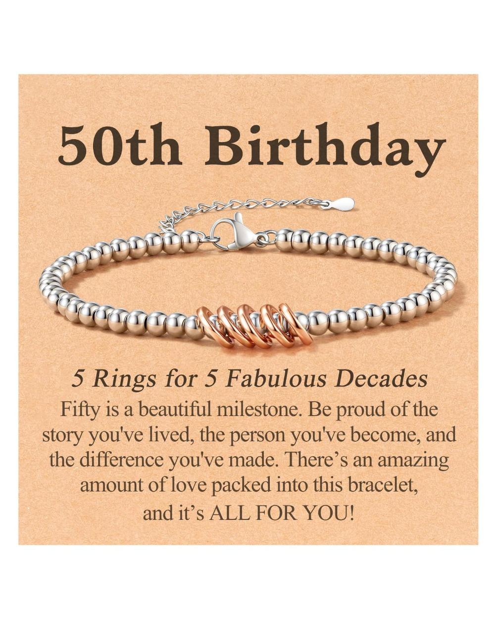 Ladies Silver Bead Bracelet Birthday Gift Adjustable Chain Ring Bracelet 4mm Silver Bead Ring Birthday Bracelet