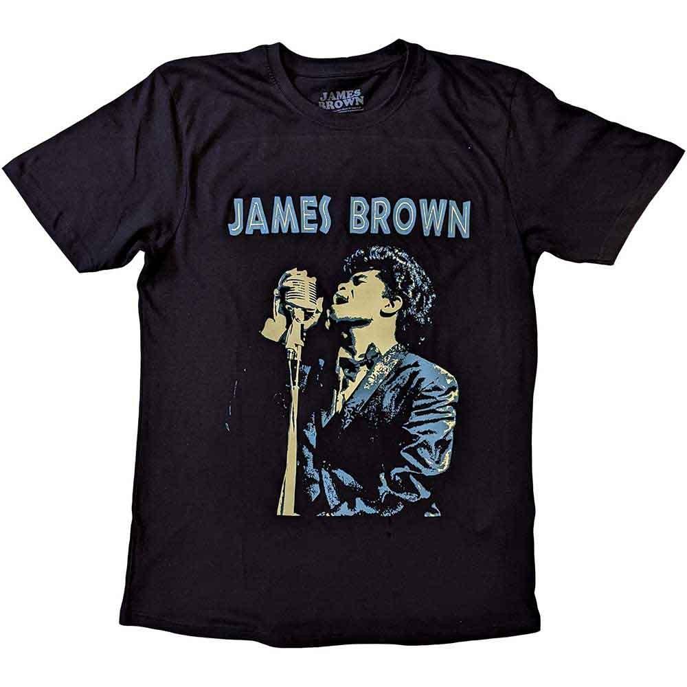 James Brown - Holding Mic (T-Shirt) 4XL