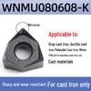 90° Double-Sided Hexagonal WNMU080608 Cutting Inserts for Cross-Border Fast Feed Milling Cutter