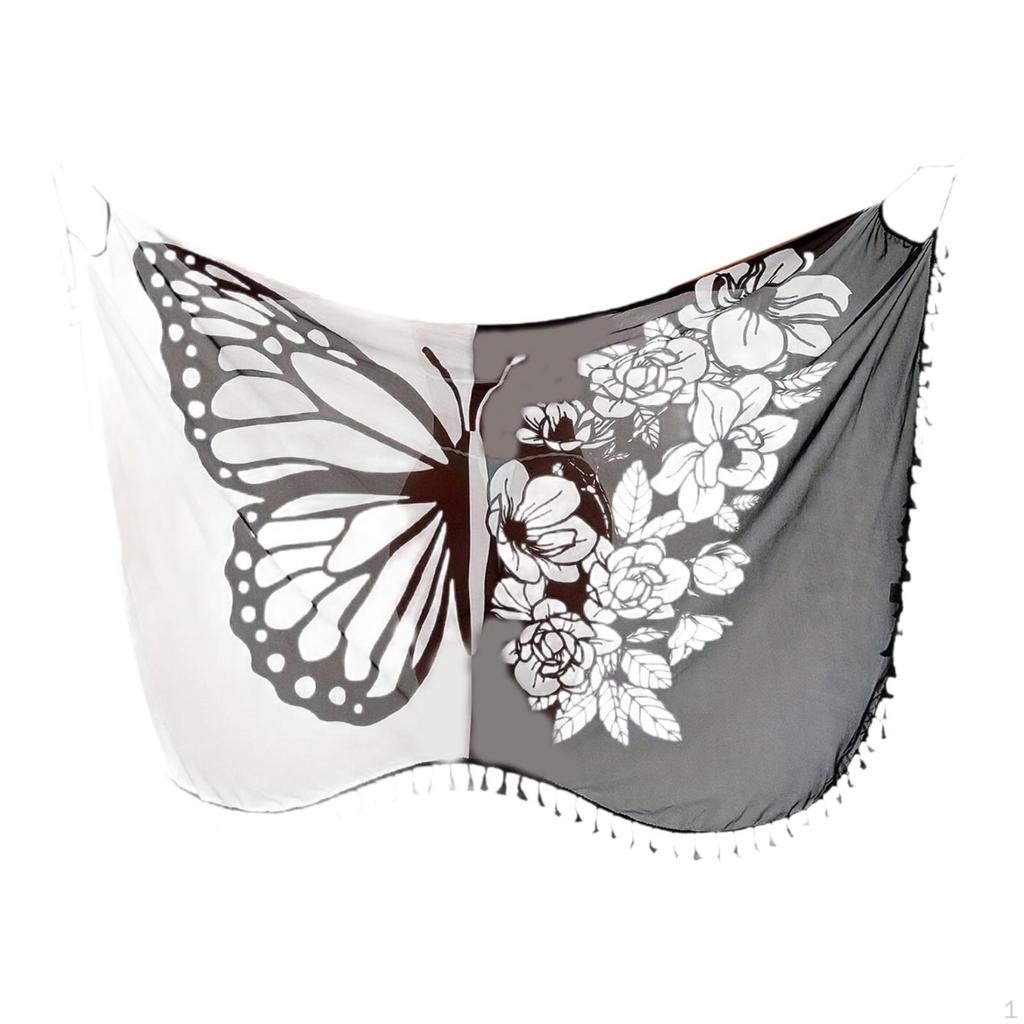 Bohemian Women Butterfly Swimsuit Cover up Beachwear for Trips Outings Summer