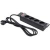 Qoltec Aluminum PDU Power Strip for 19'' RACK | 1U | 16A | 6xSCHUKO | 1.8m