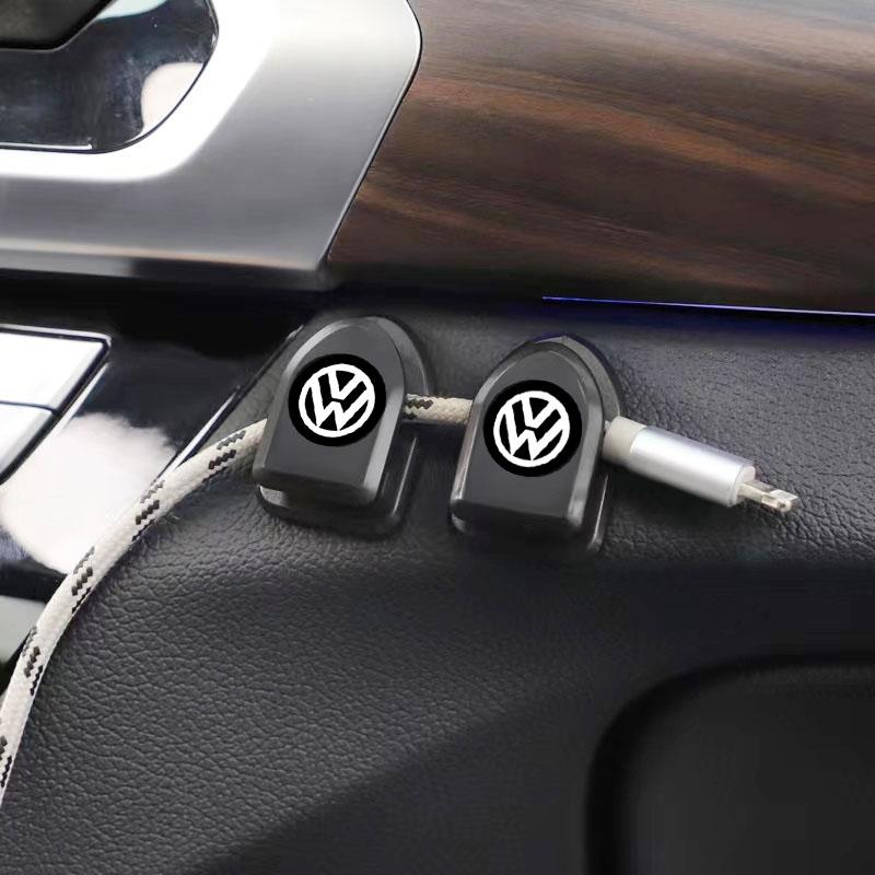 Mini Car Hooks Black Self Adhesive Invisible Hooks Interior Storage Holder For Volkswagen Magotan Sagitar Golf-4 5 6 7 Magotan Polaris Boracay MK7 MK6