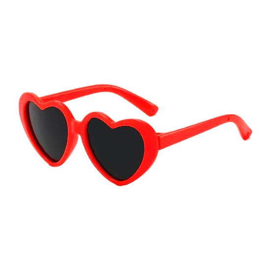 Heart Sunglasses for Dolls, Cute Pet Glasses for Stuffed Animals, Dress Up Accessories for Porch Goose Statue, Toy Eyewear for Kids