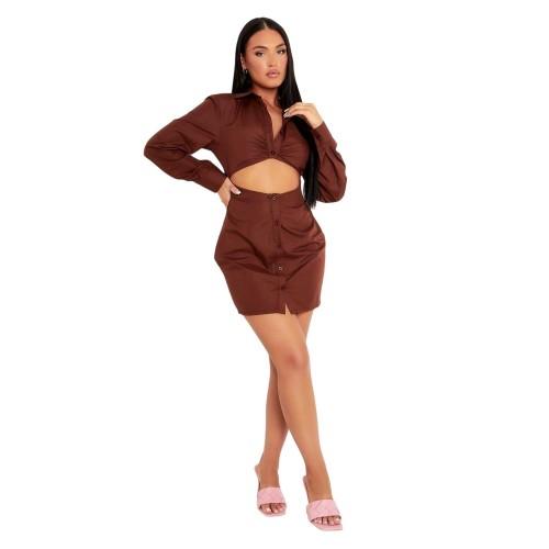 Missy Empire Womens/Ladies Cut Out Mini Shirt Dress