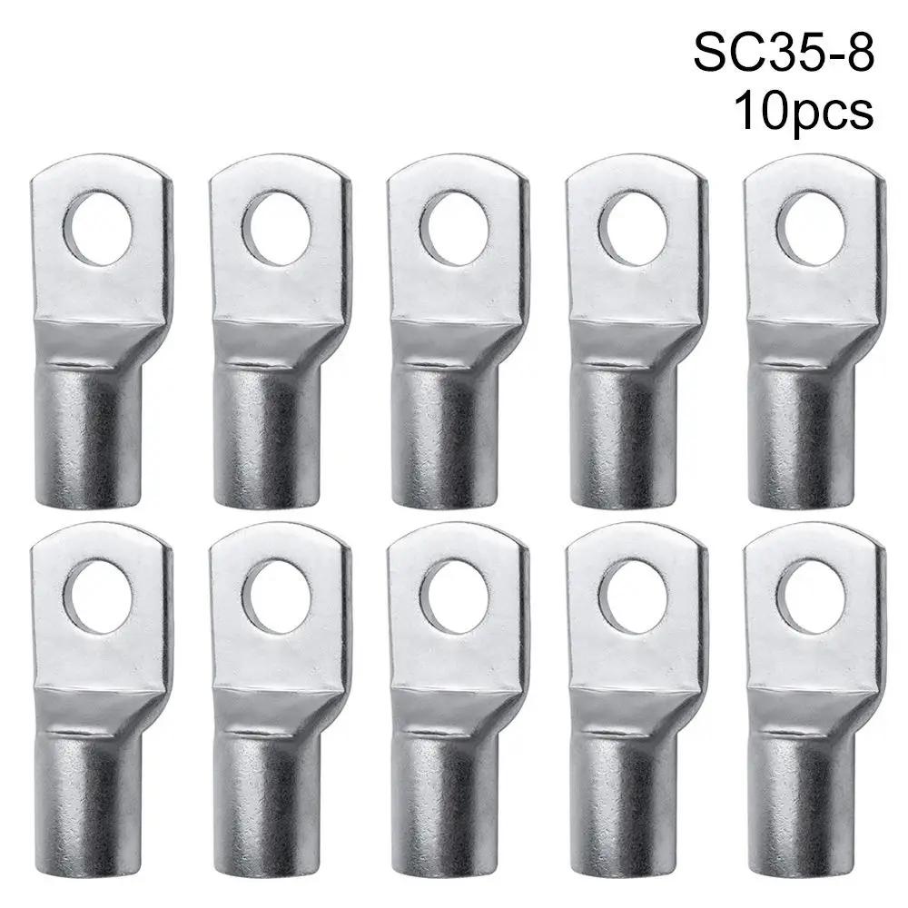 10 Stück Draht-Nasenklemme Crimp SC16-6 SC25-8 SC35-6 SC16-10 Kabelverbinder-Set Verzinnte Kupfer-Bolzenloch-Kabelschuhe Ringklemme