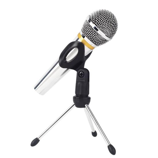 Adjustable Anti-slip Desktop Table Microphone Mount Tripod Holder with Clip