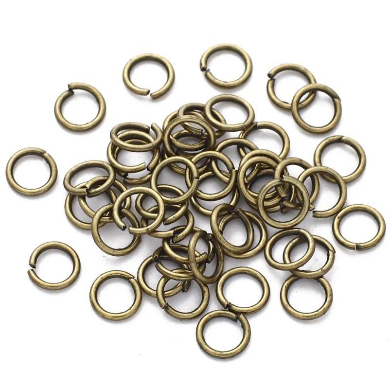 Anneaux de Jonction en Métal Anneaux Ronds Brisés Connecteurs pour Accessoires de Fabrication de Bijoux DIY 3-12mm Fournitures pour Colliers Boucles d'Oreilles