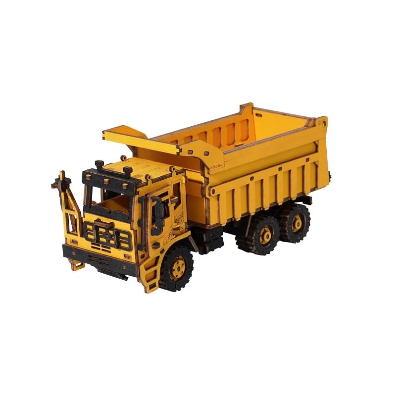 

Tsukurunsu® [Official Japanese sales/Japanese instruction manual included] Robotime 3D wood puzzle Working car series series (dump truck)