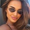 1PC diamond polygon small frame sunglasses  new metal sunglasses for fashion show minimalist women
