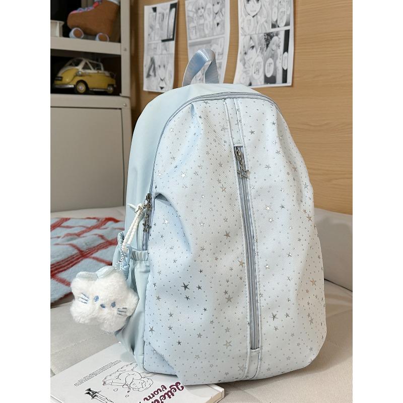 Spring New Schoolbag Women's Korean Ins Sweet Stars Girl Travel Small Backpack High Value Mori Backpack