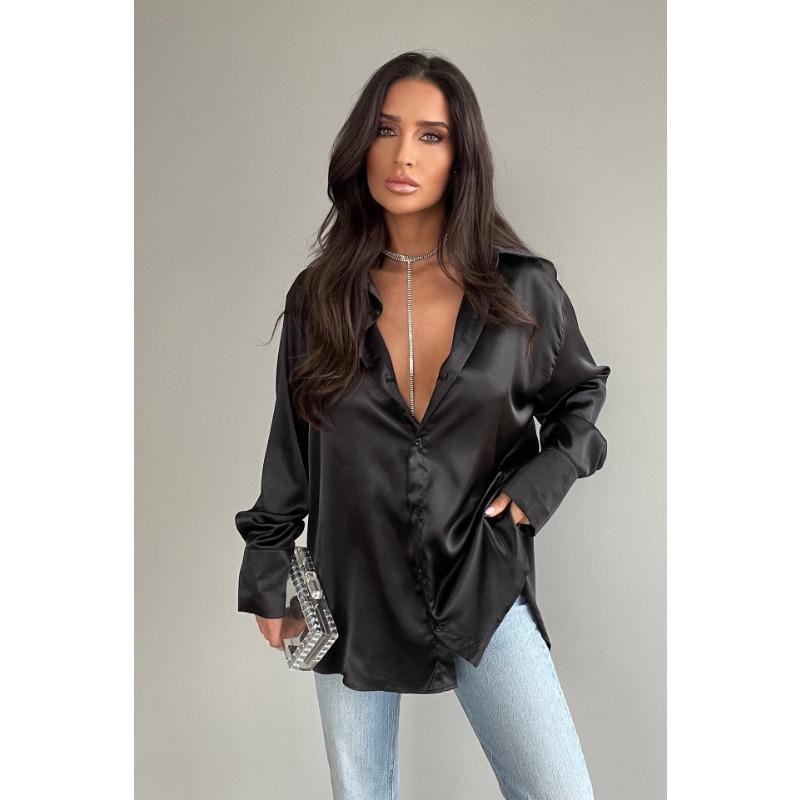 Spring Women's Lapel Long Sleeve Loose Temperament Button Shirt