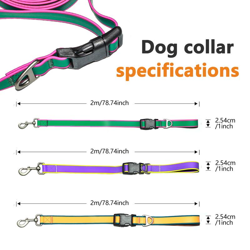 Multifunktionale verstellbare PVC-Hundeleine 2M Wasserdicht Leicht zu reinigen Haustier-Trainingsleine für kleine mittelgroße große Hunde Outdoor-Spaziergänge