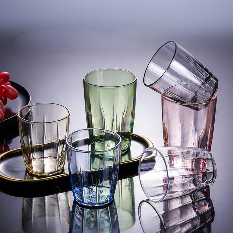 Shatterproof Plastic Wine Glass Unbreakable Water Tumblers Plastic Drinking Glasses for Bar Party Reusable Drinking Cups