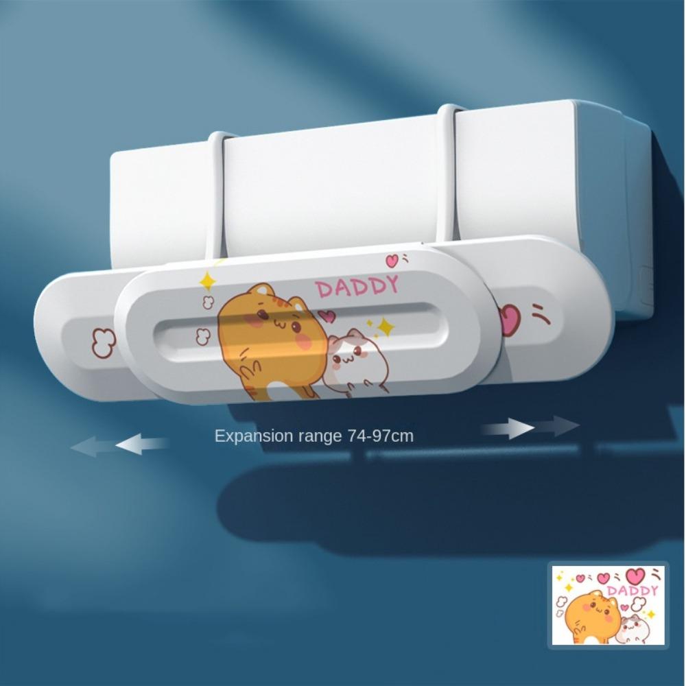 Wall-Mounted Air Conditioning Wind Shield Adjustable Telescopic Air Outlet Baffle  Room