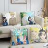 Soft Comfortable Pillow Case for Sofa Soda Living Couple Anime Manga Room Home Office Decor H-Honey L-Lemon and Protective Cover