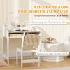 Kids Desk and Chair Set, Children Study Table with Storage and Shelves for Study Room, Gift for 3-8 Years, Natural