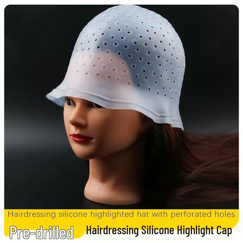 Silicone Hair Highlighting Cap for Salon Use - Punch-Free Perming Tool