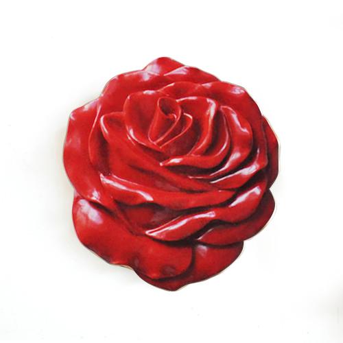 Nordic Three-dimensional Flower Wall Decoration Living Room Background Wall Resin Gilded Flower Wall Hanging Interior Decoration