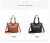 2025 Retro Soft Leather Mom Bag: Large Capacity Casual Tote and Crossbody