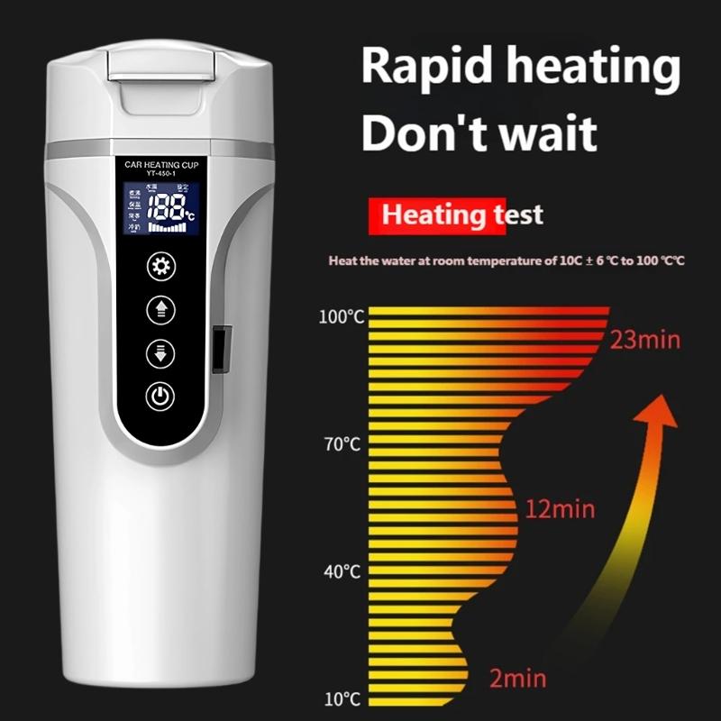 Safe Auto Kettle With Automatic Shut Off 12V 24V 680ml For Family Travel Preventing Dry Burn Accidents