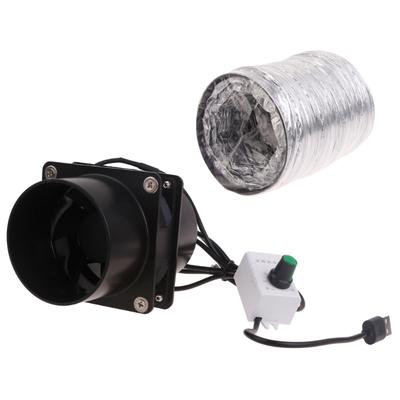 Kompaktní a přenosný odsávací ventilátor s potrubním potrubím a ventilačním potrubím pro použití v kuchyni a koupelně – napájení přes USB
