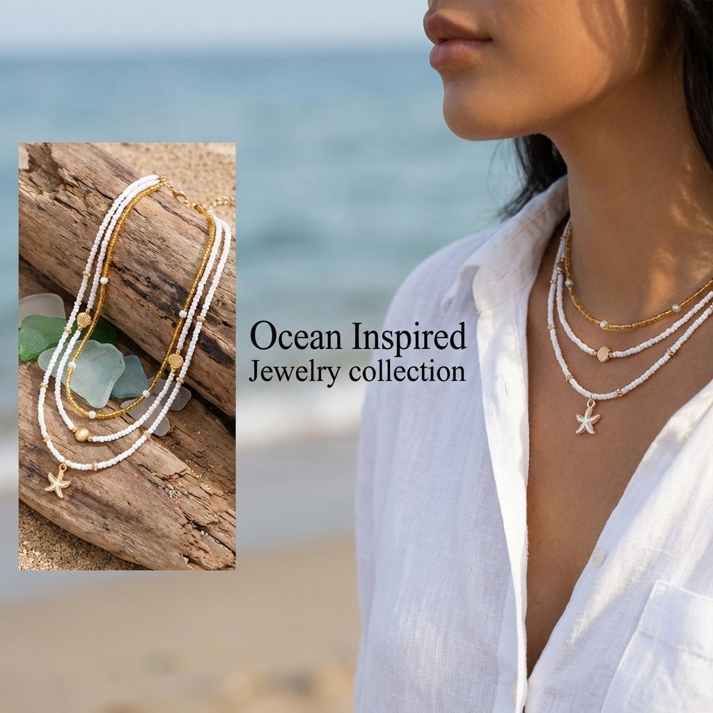 Boho Meerlaagse Zeester Schelp Rijstkorrel Kralen Ketting voor Vrouwen Vintage Imitatie Parel Kralen Gestapelde Choker Strandfeest Sieraden