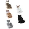 Realistic Animal Statue Faux Fur Cat Plush Model Cute Simulation Animal Toy for Home Decoration and Teaching Tool