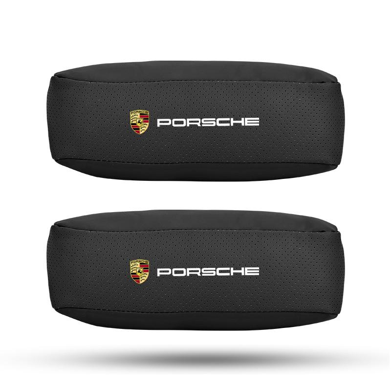 Car Head Neck Rest Pillow Seat Belt Protection Shoulder Pad For Porsche Panamera Cayenne Taycan 911 718 Macan Carrera-GT 928 968