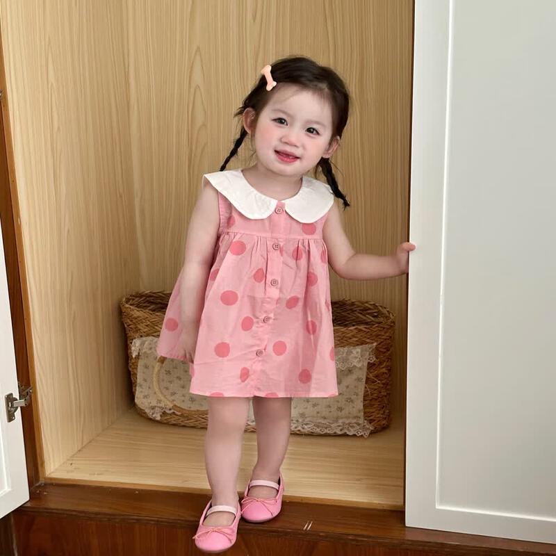 FADOBABY Girls' Sleeveless Cat Doll Collar Princess Dress